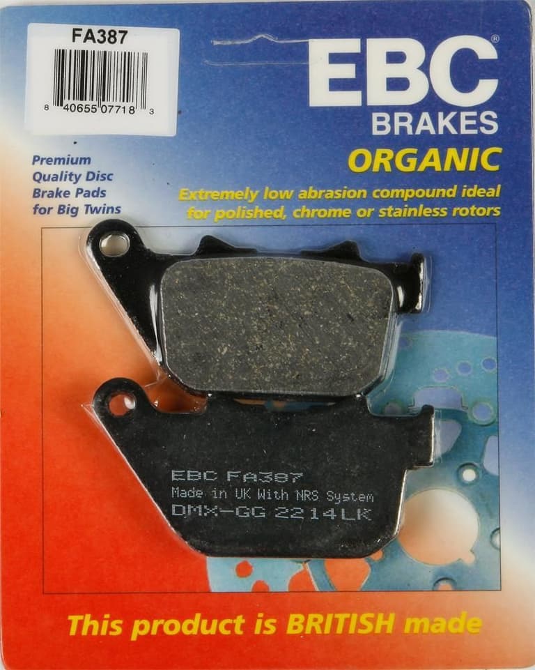 1U5R-EBC-FA387 Organic Brake Pads - FA387
