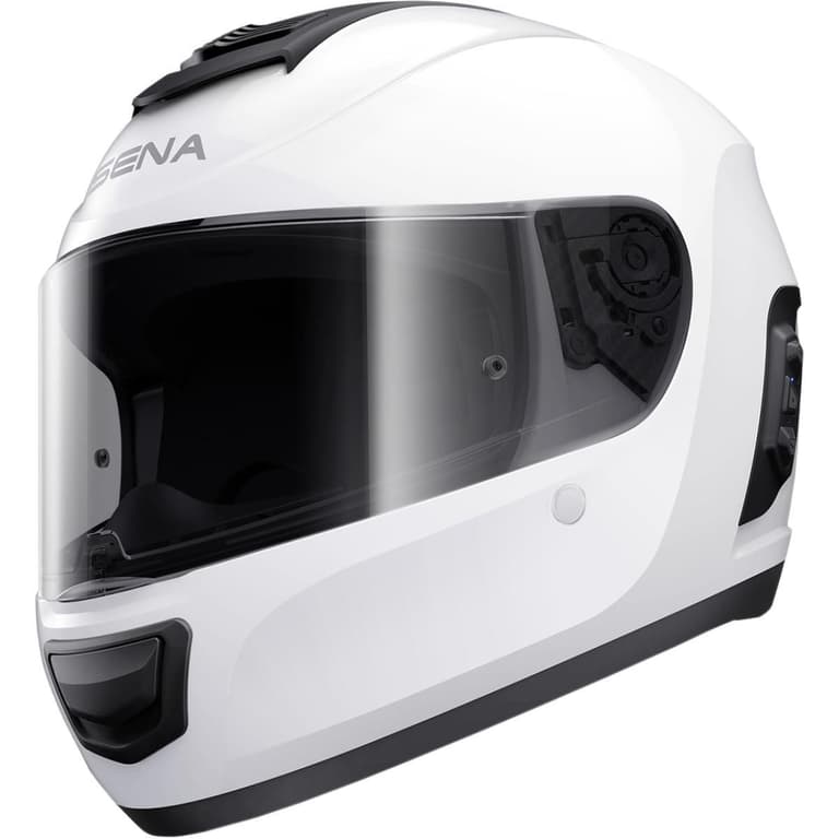 86X4-SENA-MO-STD-GW-M-01 Momentum Standard Solid Smart Helmet  Gloss White - MD