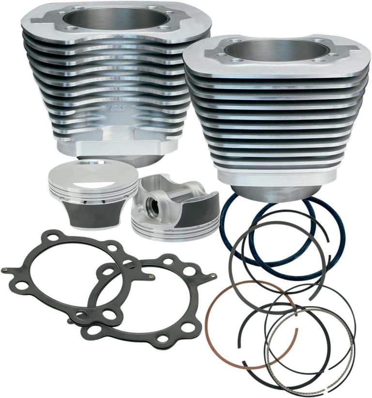 12R6-S-S-CYCLE-910-0201 97" Big Bore Cylinder Kit - Twin Cam - Silver