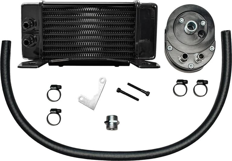 SL1-JAGG-OIL-CO-750-2300 Horizontal 10 Row Oil Cooler - Low Mount - Black