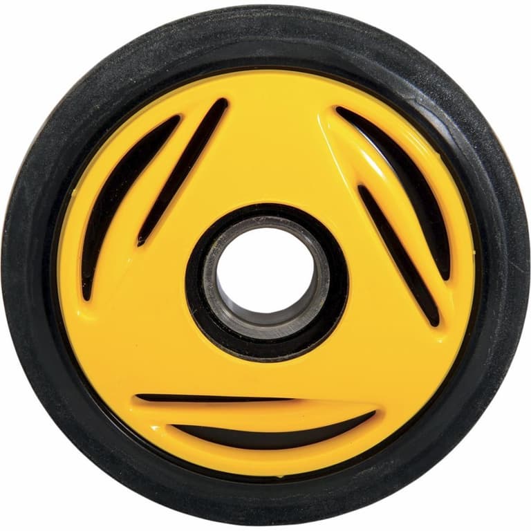 32Y0-PARTS-UNLIM-47020031 Idler Wheel with Bearing 6205-2RS - Yellow - Group 11 - 135 mm OD x 1" ID