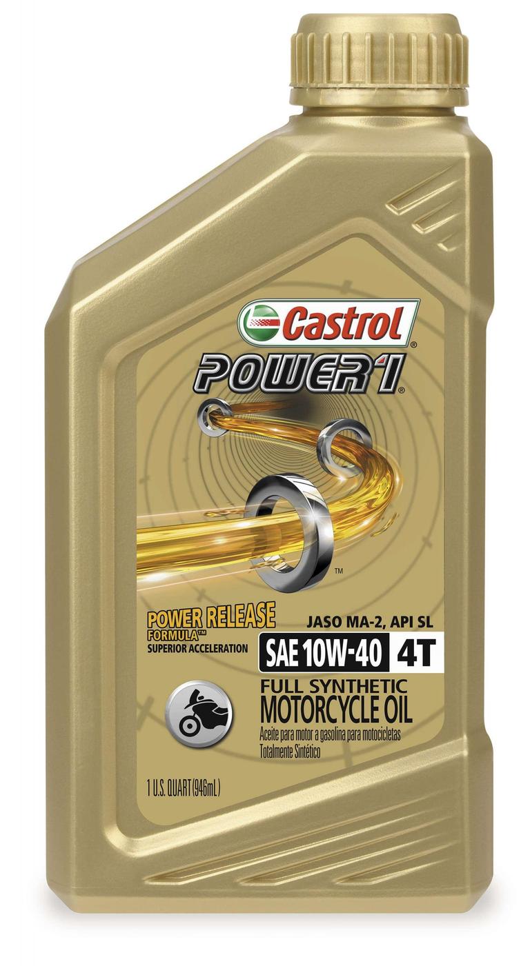  Castrol Power 1 10W-40 Full Synthetic Motorcycle Oil (06112) :  Automotive