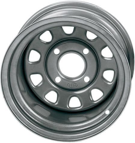375T-ITP-1225564032 Delta Steel Wheel - Front/Rear - Silver -12x7 - 5+2 - 4/115