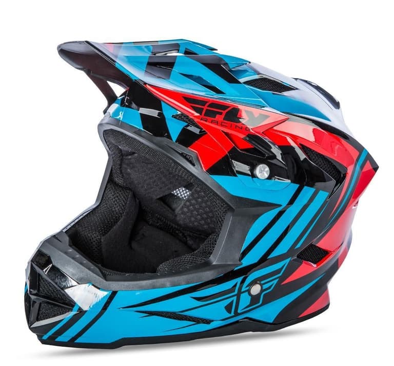 99HU-FLY-RACING-73-9163YM Default Graphics Youth Helmet Teal/Red - YM