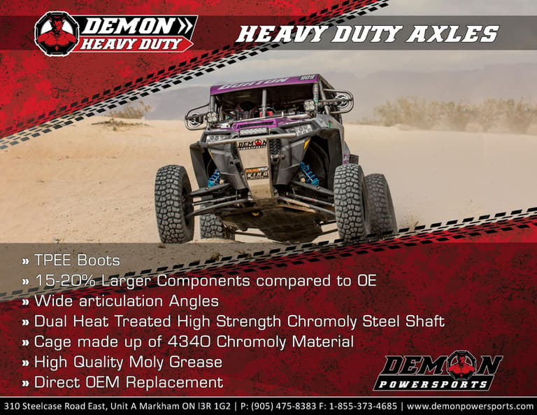 61VE-DEMON-PAXL-4020HD Complete Axle Kit - Heavy Duty - Rear Left/Right