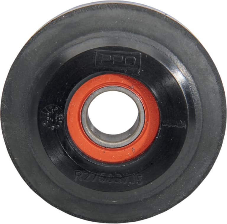 32YC-PARTS-UNLIM-47020065 Idler Wheel with 6202-2RS Bearing - Black - 2.75" OD x 0.625" ID