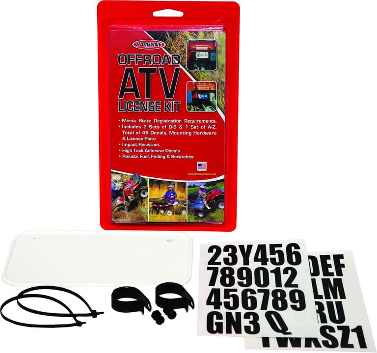 2D08-HARDLINE-2340W ATV License Kit - White