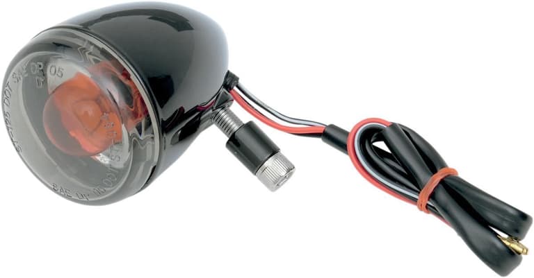 24A1-DRAG-SPECIA-20200474 Universal Turn Signal Light - Front - Gloss Black with Smoke Lens