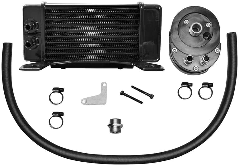 SL1-JAGG-OIL-CO-750-2300 Horizontal 10 Row Oil Cooler - Low Mount - Black
