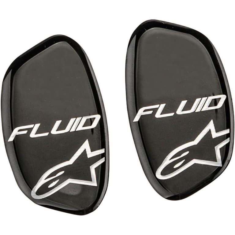 2G7O-ALPINESTAR-6952514-170 Hinge Covers for Fluid Pro Knee Brace Set - Black Metallic Brush