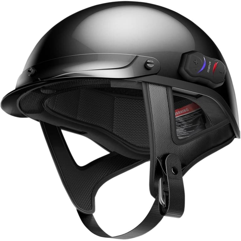 86W2-SENA-CAVALRY-CL-GB-M Cavalry Solid Smart Helmet Black - MD