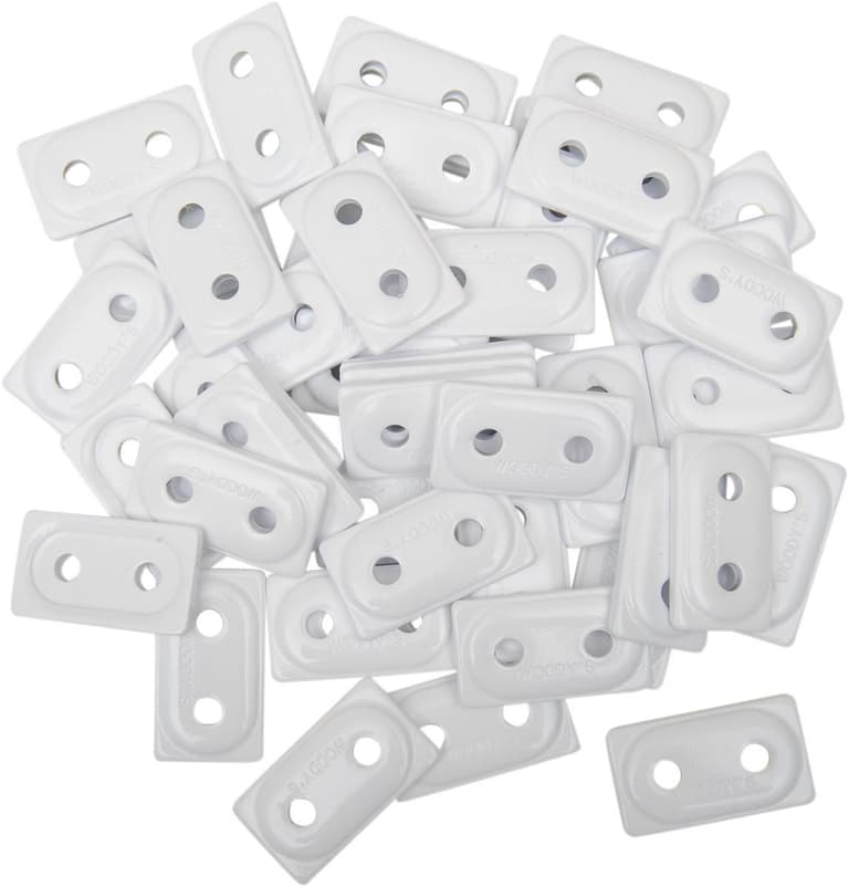 1LFW-WOODY-S-ADD2-3815-B Support Plates - White - 48 Pack