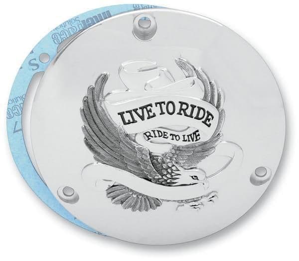1DYZ-DRAG-SPECIA-11070155 Live to Ride Derby Cover - 3 Hole - Chrome