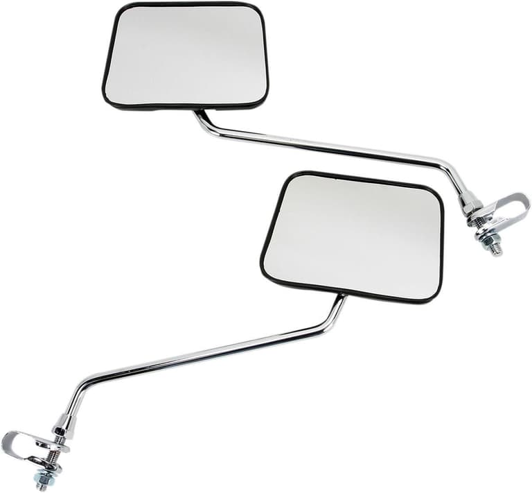 26KA-EMGO-20-64520 Mirror - Side View - Rectangle - Black w/Chrome Stem - Right/Left