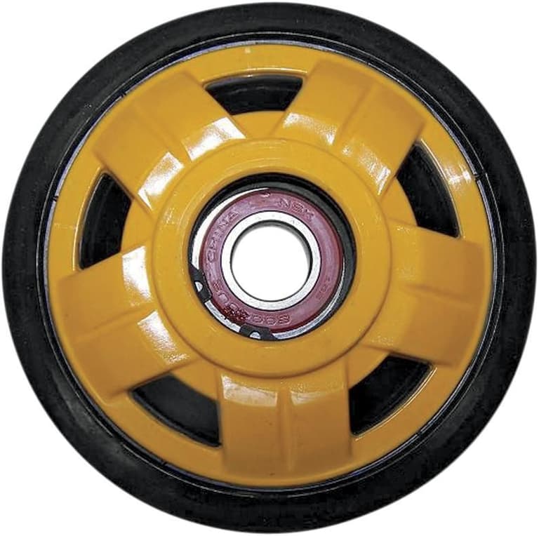 32YK-PARTS-UNLIM-47020078 Idler Wheel with Bearing 6004-2RS - Yellow - Group 17 - 141 mm OD x 20 mm ID