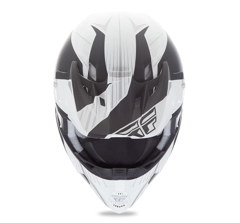 AECF-FLY-RACING-73-4935M Kinetic Pro Graphics Cold Weather Helmet Matte White/Black - M