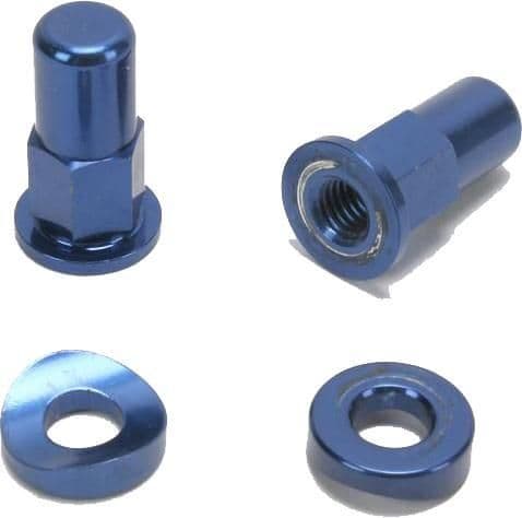 7O4-NO-TOIL-NTRK-003 Rim Lock Nut/Spacer - Kit - Blue