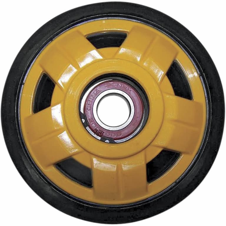 32YK-PARTS-UNLIM-47020078 Idler Wheel with Bearing 6004-2RS - Yellow - Group 17 - 141 mm OD x 20 mm ID