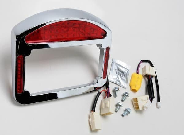 23NK-CYCLE-VISIO-CV4819 Taillight Eliminator - Faceplate & Light Assembly ONLY - Chrome