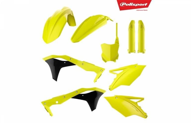 91Q3-POLISPORT-90743 Plastic Kit - Flo Yellow