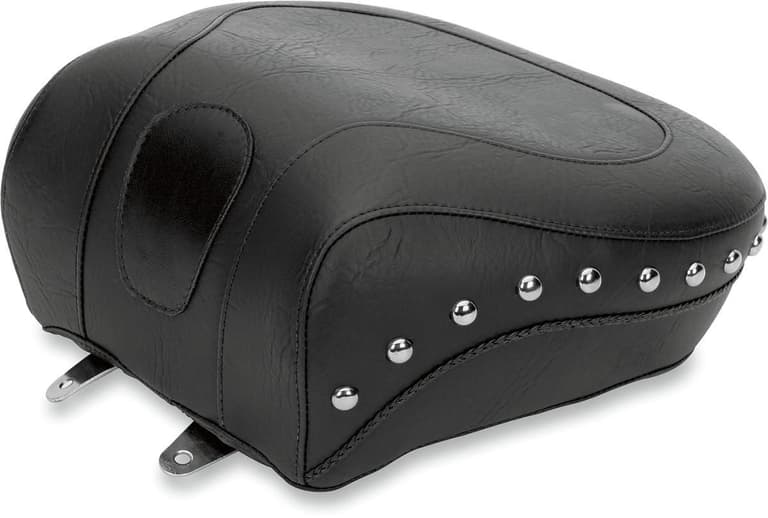 3CBT-MUSTANG-79114 Wide Rear Seat - Studded - Black - Softail '84-'99