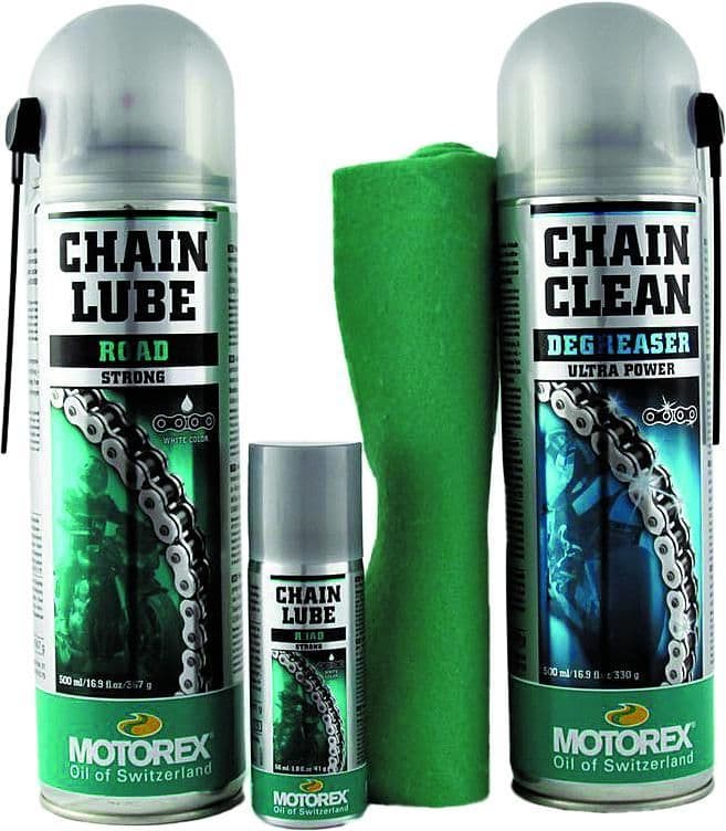 57S3-MOTOREX-111522 Street Bike Chain Clean & Lube Kit - VOC Compliant