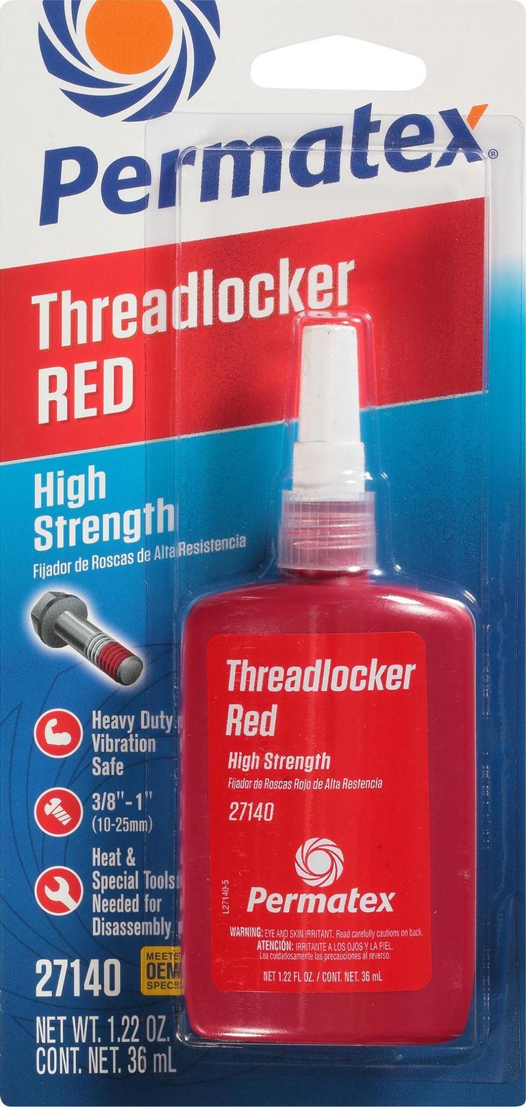 2GBR-PERMATEX-27140 271 Threadlocker - Red - 1.22 U.S. fl oz.