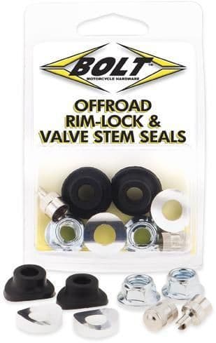 AZO-BOLT-2007-RVS Rim Lock/Valve Stem/Seal Kit - Black/Silver