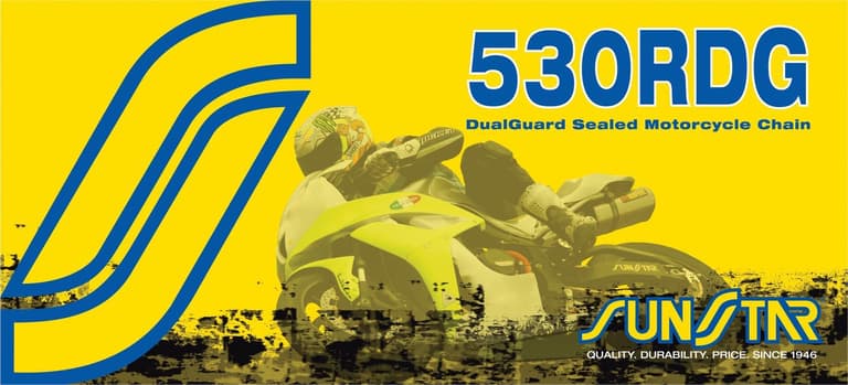 1JDZ-SUNSTAR-S-SS530RDG-110 530RDG DualGuard Sealed Motorcycle Chain - 110 Links