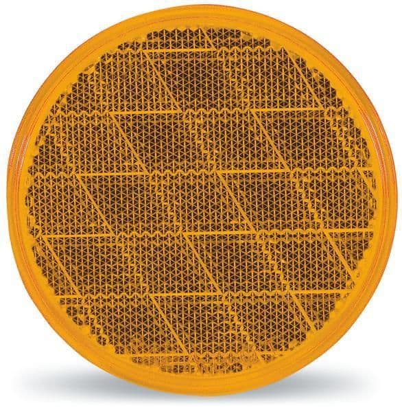25BJ-OPTRONICS-I-RE-21AS Round Reflectors (3in.) - Amber
