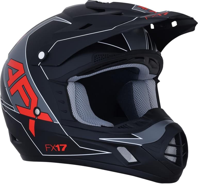9UU5-AFX-0110-6486 FX-17 Helmet - Aced - Matte Black/Red - Large