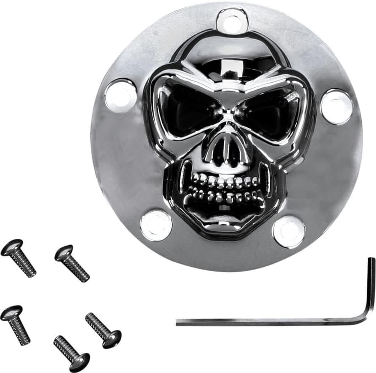22C5-DRAG-SPECIA-19020181 3-D Skull Points Cover - Twin Cam
