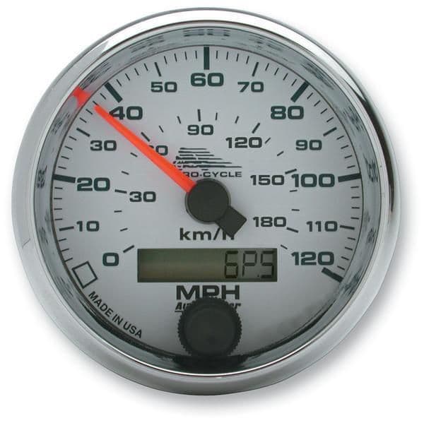 2ACN-AUTO-METER-19341 2 5/8in. Electronic Speedometer - White Face