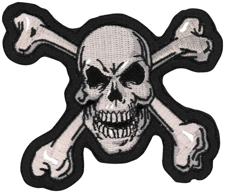 2POH-LETHAL-MN32011 Skull N Bones Embroidered Patch