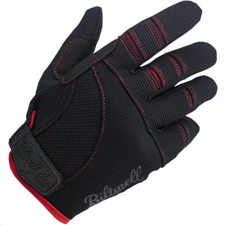 2QYF-BILTWELL-GL-SML-BK-RD Moto Gloves