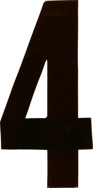 8ABN-DIRT-DIGITS-XT43B-4 Extreme Digits Competition Stick-On 4in. Black Number - 4