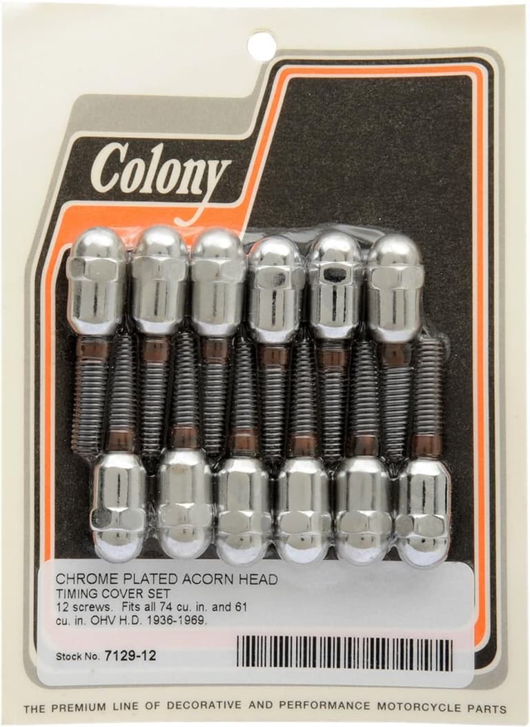 38PE-COLONY-7129-12 Hardware Kit - Cam Cover - Acorn - Big Twin