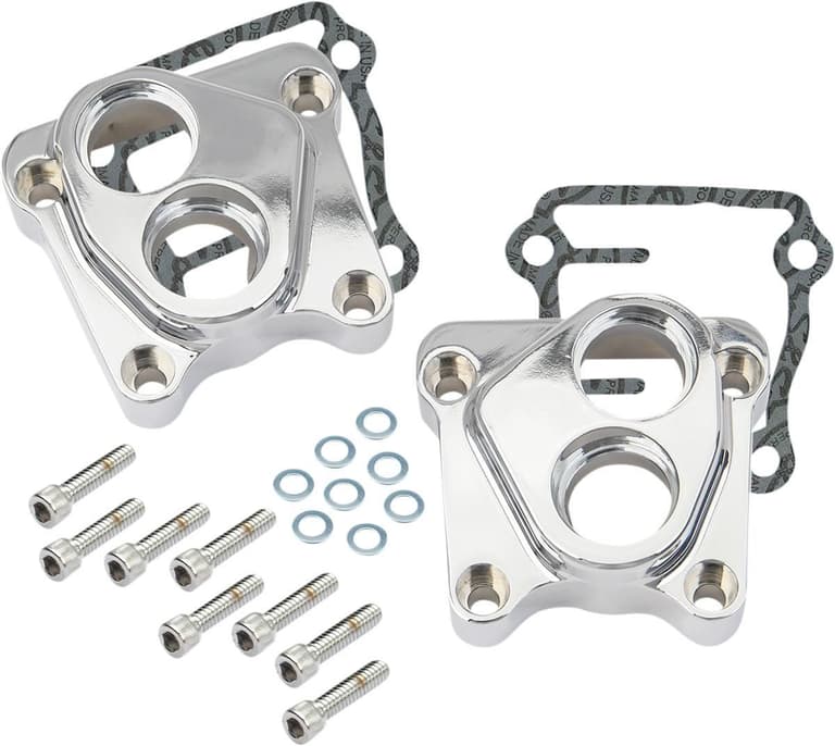 175S-S-S-CYCLE-106-3883 Billet Tappet Covers - Chrome - Twin Cam