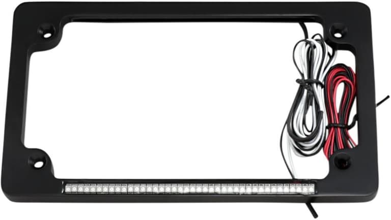 253D-CUSTOM-DYNA-TF02-B Dual License Plate Frame - Black
