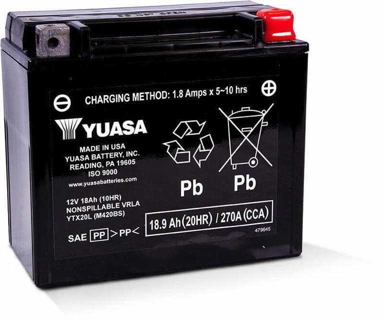 2968-YUASA-YUAM420BS AGM Battery - YTX20L
