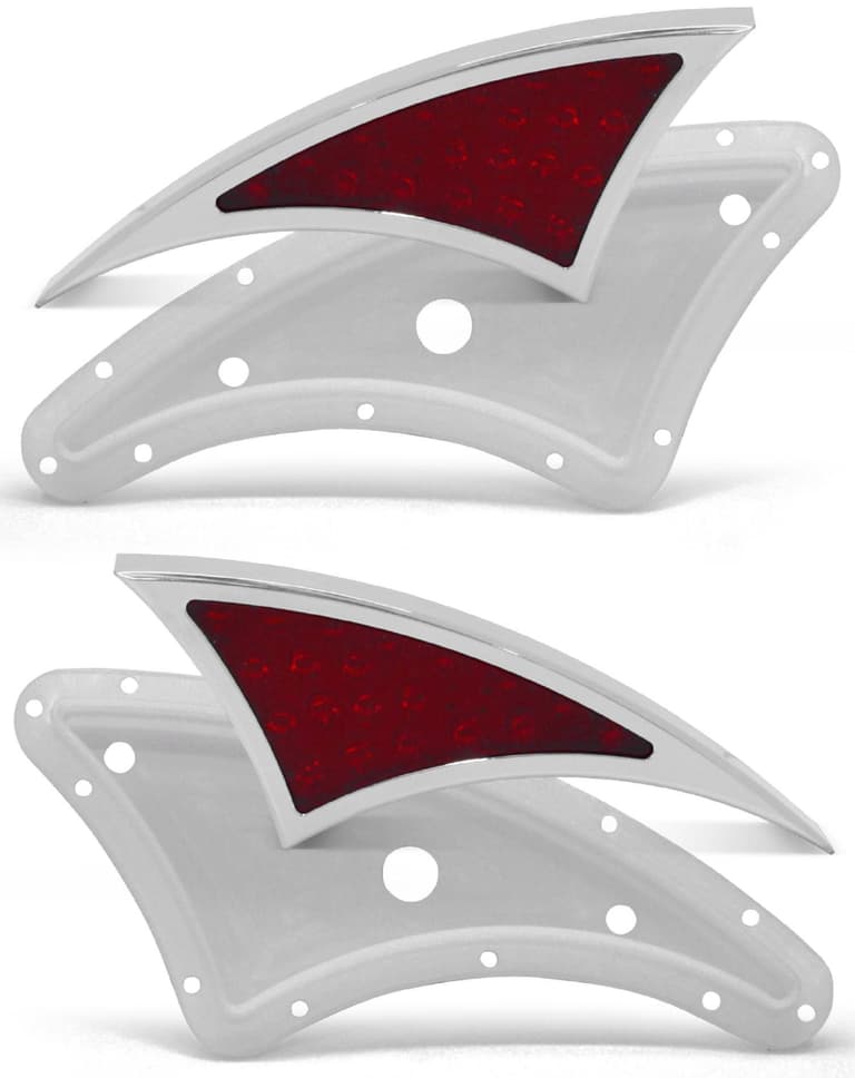 25WC-PAUL-YAFFE-WEDGY-P-C EZ LED Taillights - Wedgy - Chrome