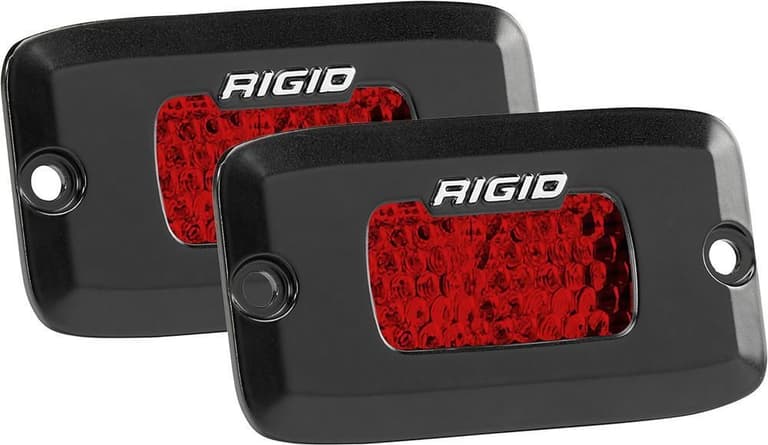92BA-RIGID-INDUS-90174 SR-M Pro Series Rear Facing Lights - Flush Mount - Red