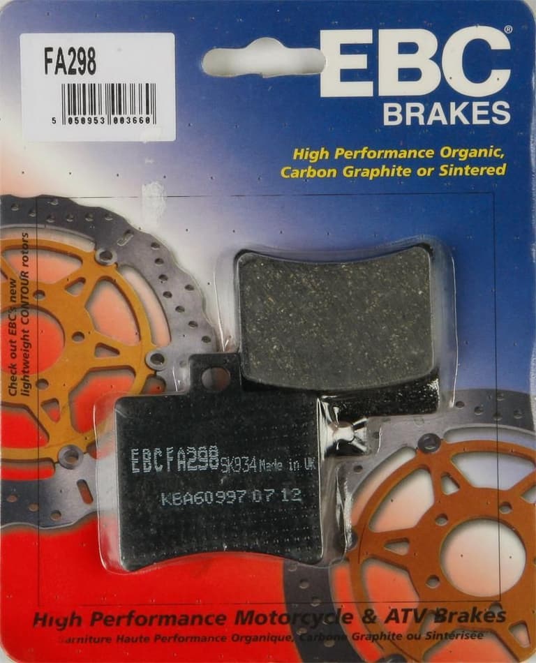 1T7W-EBC-FA298 Organic Brake Pads - FA298