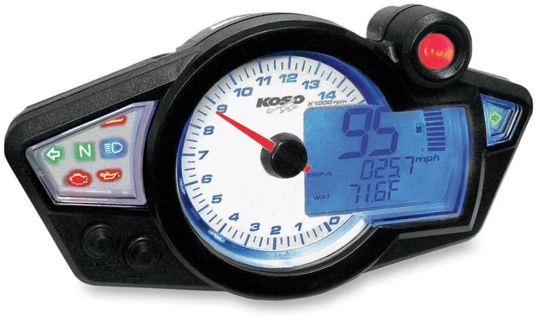 2A6M-KOSO-NORTH-BA011BO2 RX-1N GP-Style Speedometer - White