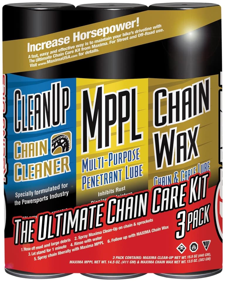 4MHN-MAXIMA-70-749203 Chain Wax Ultimate Chain Care Kit - Combo 3 Pack