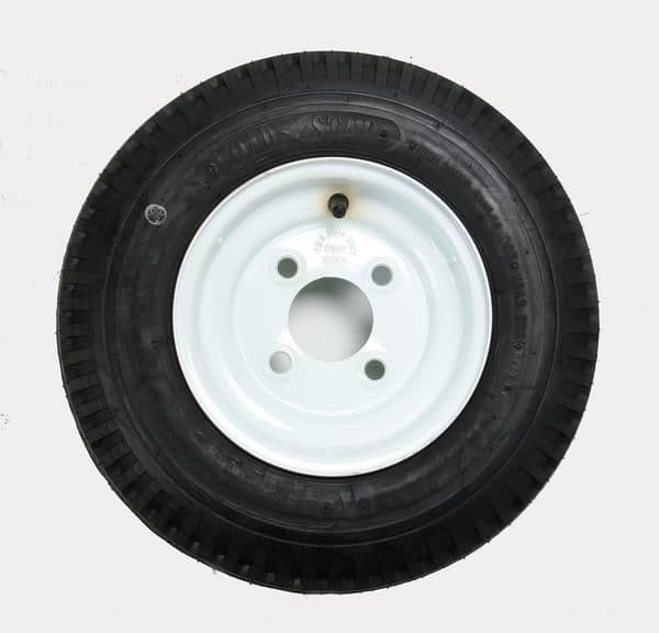 33E5-KENDA-30000 Trailer Tire/Wheel Assembly - 4-Ply Rated/Load Range B - 4.80-8 - 4 Hole Rim
