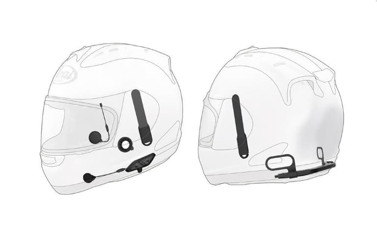 86VL-SENA-10U-AR-01 10U Bluetooth Communication System with Handlebar Remote for Arai Full-face Helmets