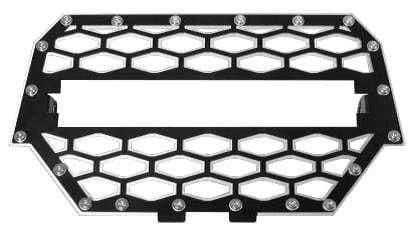 47I5-MODQUAD-RZR-FGL-1K-BLK Front Grill without 10in. Light Bar - Black/Silver