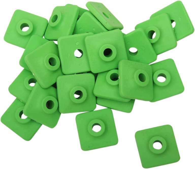 1LGH-FAST-TRAC-702G-96 Extra Large Backer Plates - Green - Square - 96 Pack