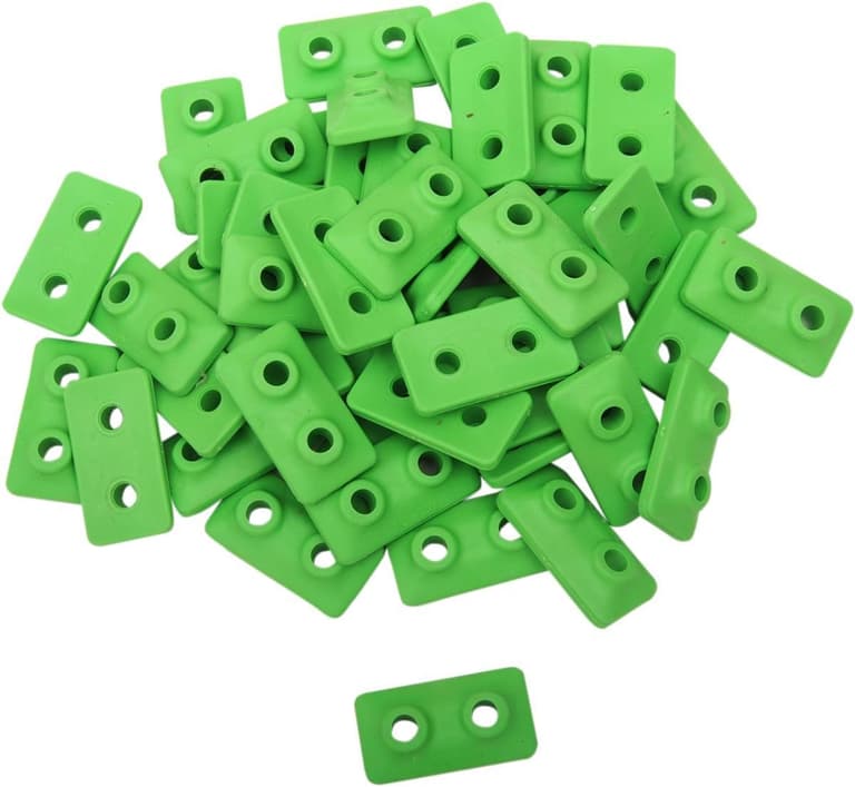 1LFP-FAST-TRAC-512-48 Extra Large Backer Plates - Green - Twin - 48 Pack